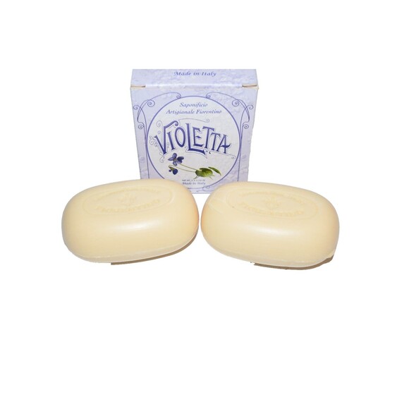Saponificio Artigianale Fiorentino Violetta Lavender Scented Bar Soap Set NEW - Picture 1 of 4